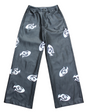 G LOGO WIDE LEG PLEATHER PANTS