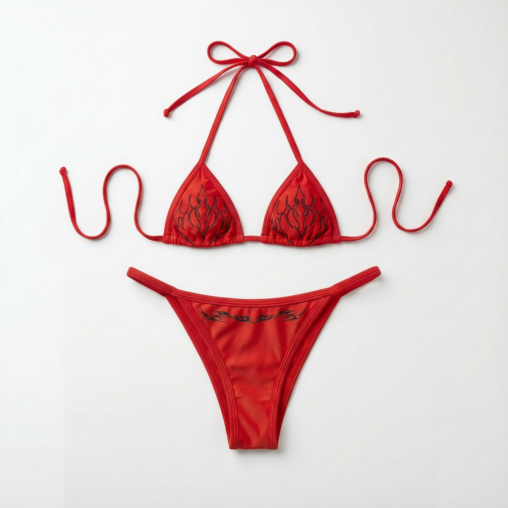 Red GRVLN Bikini Top