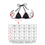 Size guide: bikini top measurements for XXS to L (AU 4 to 12)